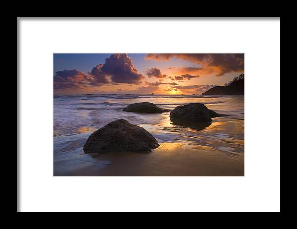 Sunset Framed Print featuring the photograph Pieces of Eight by Michael Dawson