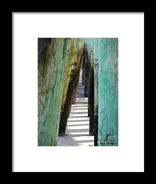 Architecture Framed Print featuring the photograph Pier Anchors by Marcia Lee Jones