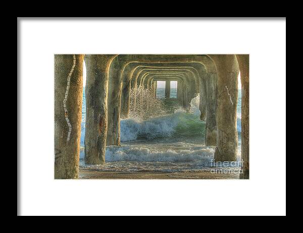 Pier Framed Print featuring the photograph Pier Arches by Richard Omura