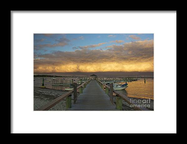 Kennedy Framed Print featuring the photograph Pier at the Kennedy Compound by Amazing Jules