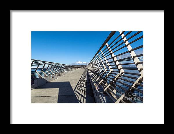 Abstract Framed Print featuring the photograph Pier Perspective by Kate Brown