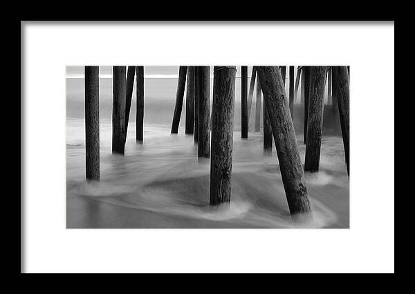 Seascape. Paul Noble Images Framed Print featuring the photograph Pier Pressure by Paul Noble