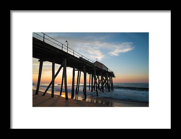 New Jersey Framed Print featuring the photograph Pier Side by Kristopher Schoenleber