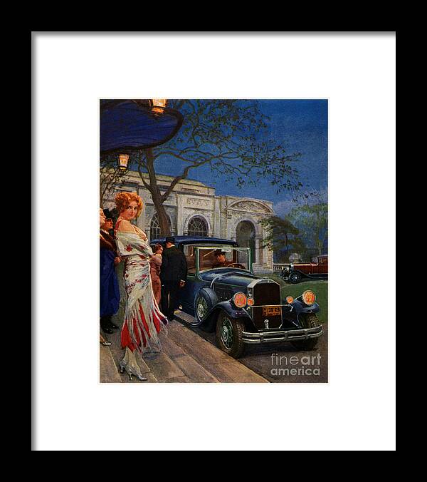 1920s Framed Print featuring the drawing Pierce Arrow 1920s Usa Cc Cars Womens by The Advertising Archives