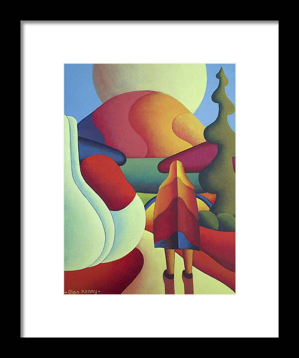 Alankenny Framed Print featuring the painting Pilgrimage To The Sacred Mountain 3 by Alan Kenny