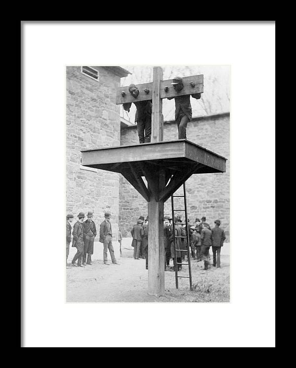 Human Framed Print featuring the photograph Pillory and whipping post, 1880s by Science Photo Library