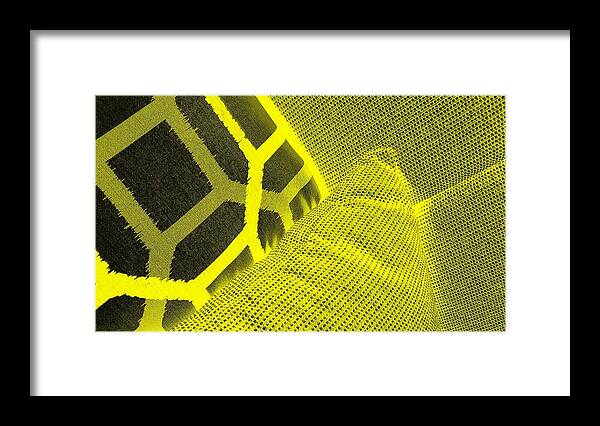 Pillows Framed Print featuring the photograph Pillow Lines Yellow by Rob Hans