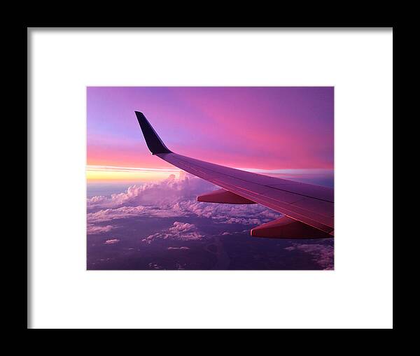 Pink Framed Print featuring the photograph Pink Flight by Chad Dutson
