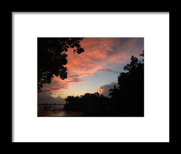 Multidimensional Framed Print featuring the photograph Pink Peekaboo Sky by Nicki La Rosa