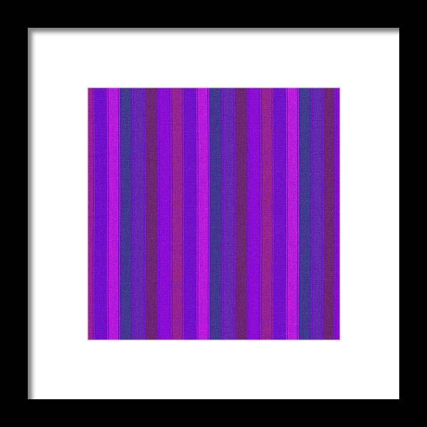 Texture Framed Print featuring the photograph Pink Purple And Blue Striped Textile Background by Keith Webber Jr