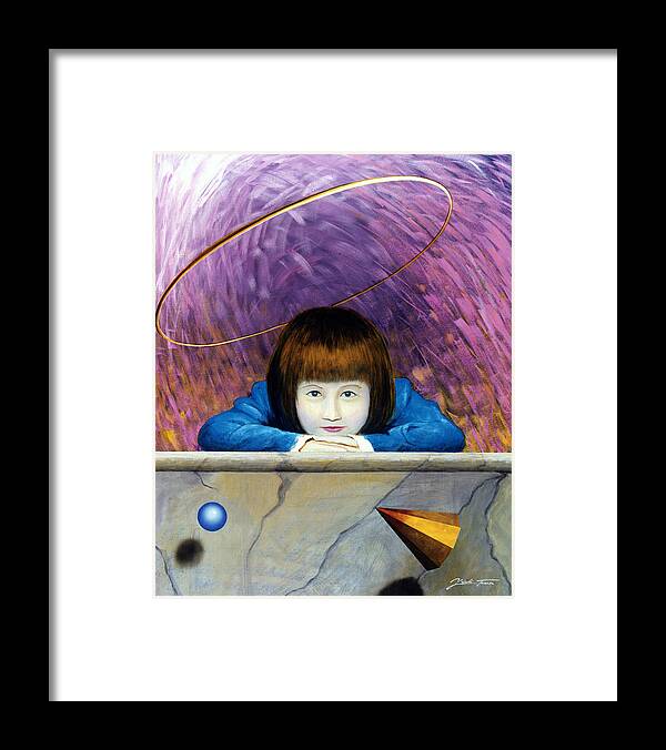 Child Framed Print featuring the painting Pink Tunnel by Yuichi Tanabe
