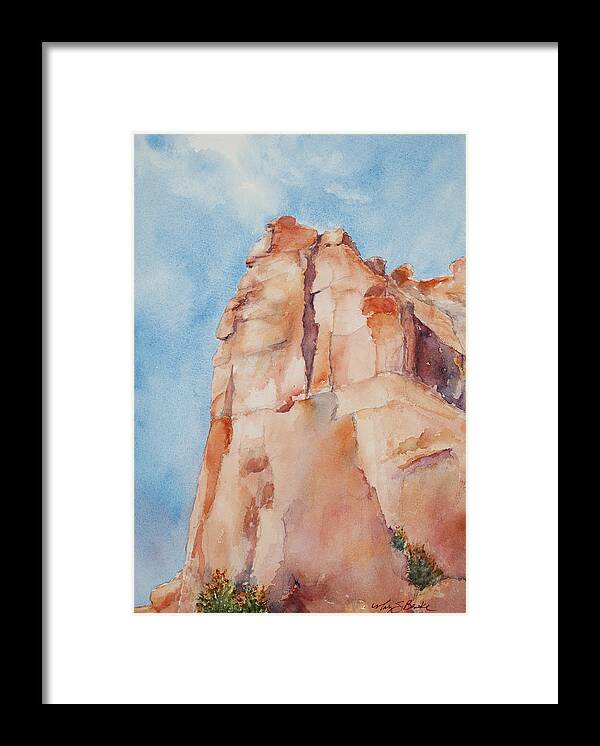 Utah Framed Print featuring the painting Pinnacle by Mary Benke