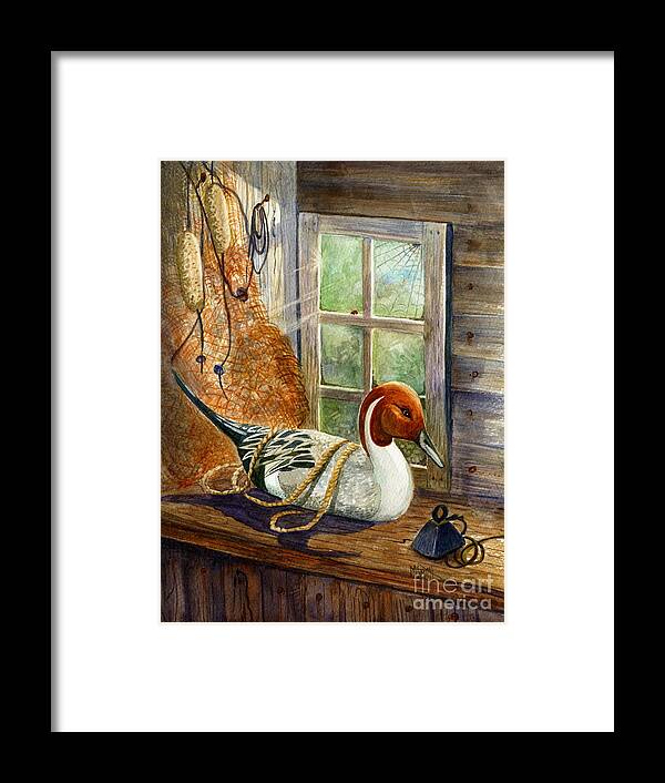 Duck Decoys Framed Print featuring the painting Pintail Duck Decoy by Marilyn Smith