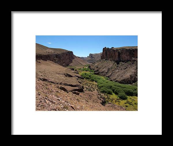 Cueva De Las Manos Framed Print featuring the photograph Pinturas River Canyon by Javier Trueba/msf/science Photo Library