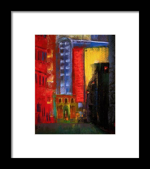 Pastels Framed Print featuring the painting Pioneer Square Alleyway by David Patterson