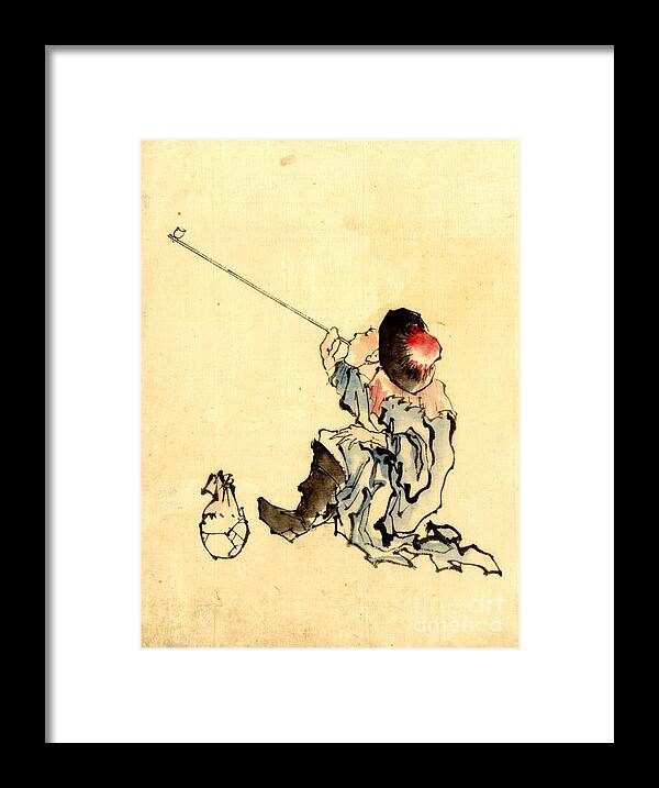 Pipe Smoker 1840 Framed Print featuring the photograph Pipe Smoker 1840 by Padre Art