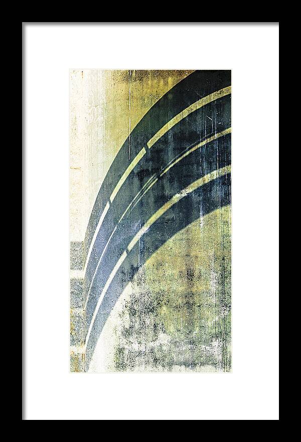 Cement Wall Framed Print featuring the photograph Piped Abstract 3 by Carolyn Marshall