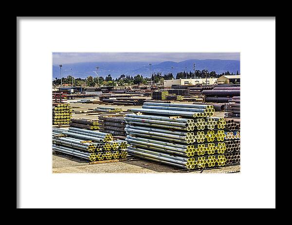 Pipes Framed Print featuring the digital art Pipes by Photographic Art by Russel Ray Photos