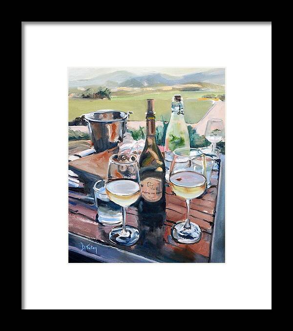 Pippin Hill Framed Print featuring the painting Pippin Hill Picnic by Donna Tuten
