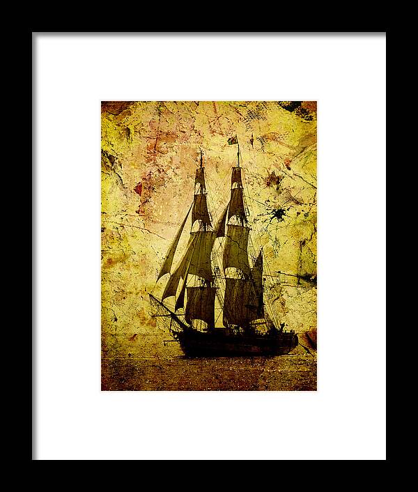 Sailing Warship - Maria Holmes Framed Print featuring the photograph Pirate Ship by Maria Holmes