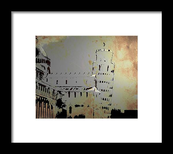 Pisa Framed Print featuring the digital art Pisa Italy 1 by Brian Reaves