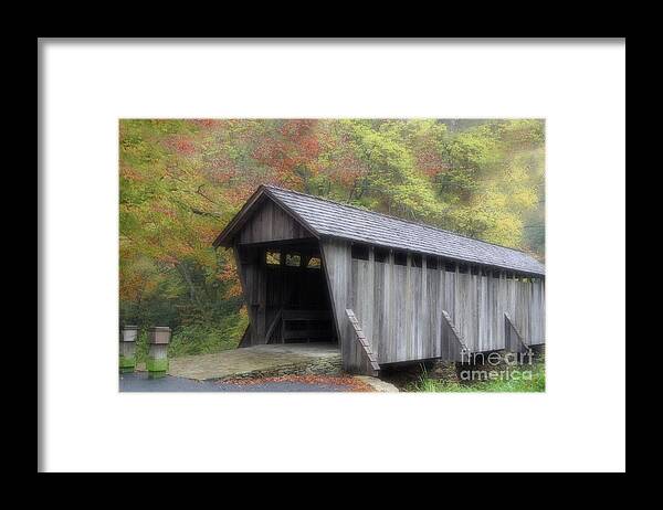 Autumn Framed Print featuring the photograph Pisgah Covered Bridge by Karol Livote
