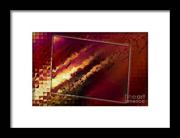 Music Framed Print featuring the digital art Pitch Space Grid 2 by Lon Chaffin