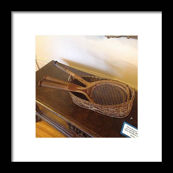 Pdx Framed Print featuring the photograph Pittock Mansion Tennis Racquets #pdx by Jana Seitzer