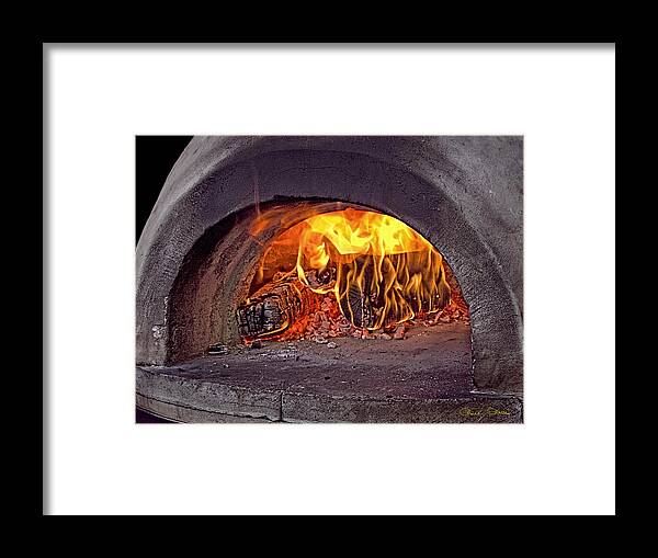 Pizza Oven Framed Print featuring the photograph Pizza Oven by Chuck Staley