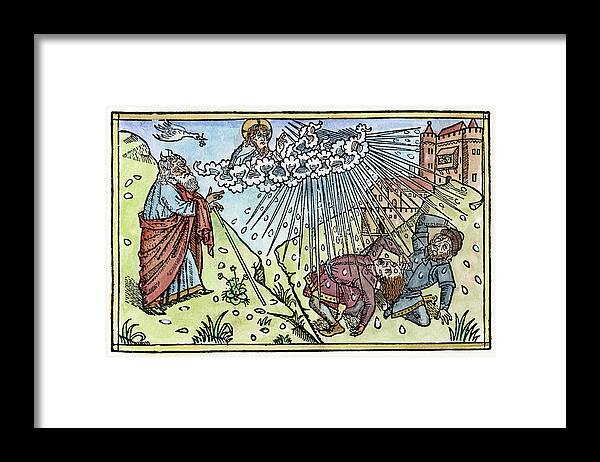 15th Century Framed Print featuring the painting Plague Of Hail by Granger