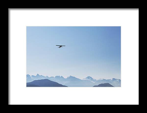 Alaska Framed Print featuring the photograph Plane and Mountains by Michele Cornelius