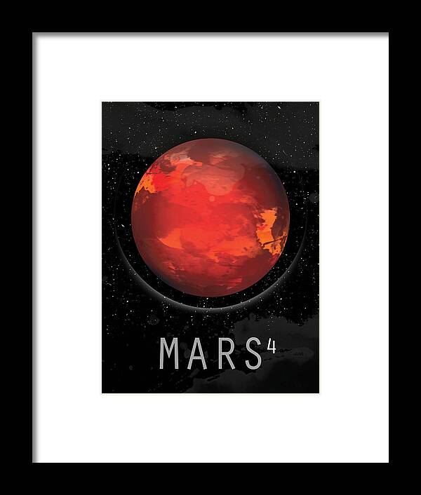 Mars Framed Print featuring the digital art Planet Mars by David Cowan