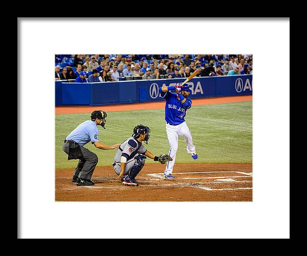 Standing Framed Print featuring the photograph Play at the plate by James Canning