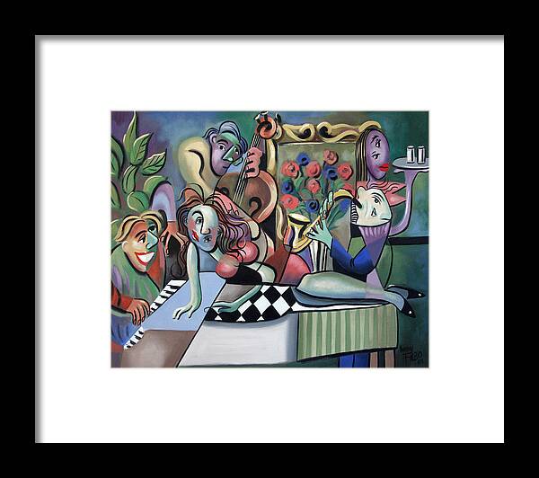Fridays At Bernies Framed Prints Framed Print featuring the painting Play It Again Sam by Anthony Falbo