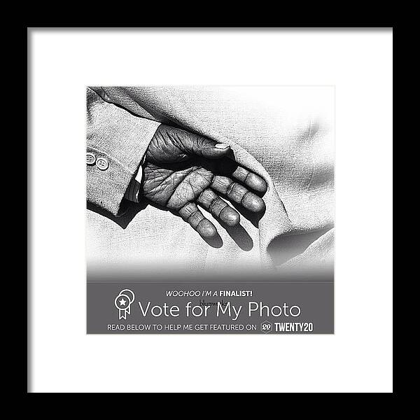  Framed Print featuring the photograph Please Help Me Win The Hands Challenge by Matthew Blum