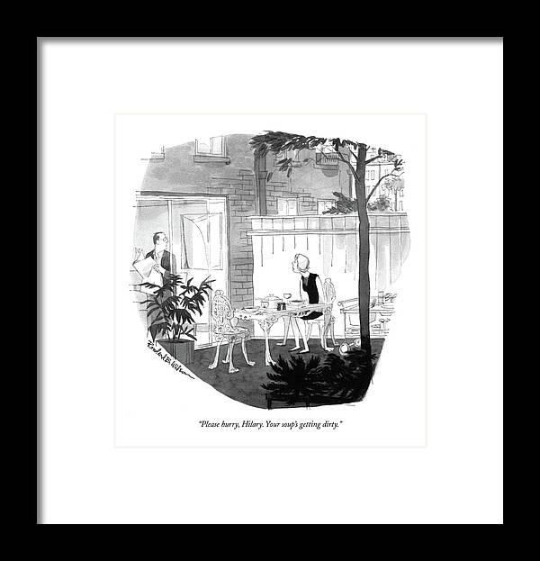 Urban Framed Print featuring the drawing Please Hurry by Rowland Wilson