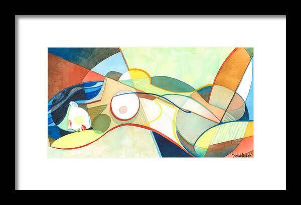 Abstract Framed Print featuring the painting Pleasure by David Ralph