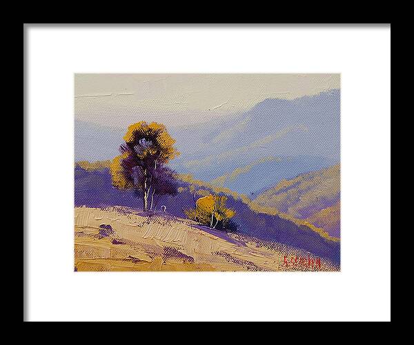Rural Framed Print featuring the painting Plein Air Study by Graham Gercken