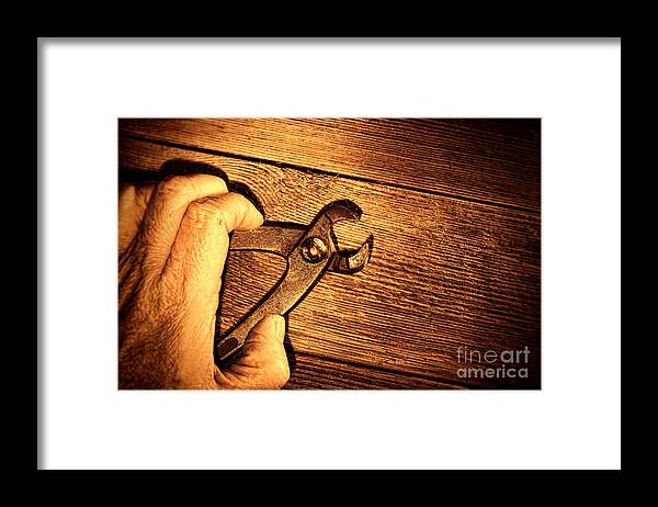 Hand Framed Print featuring the photograph Pliers by Olivier Le Queinec