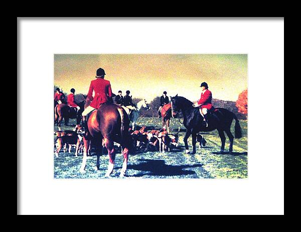 Foxhunting Framed Print featuring the photograph Plum Run Hunt Opening Day by Angela Davies