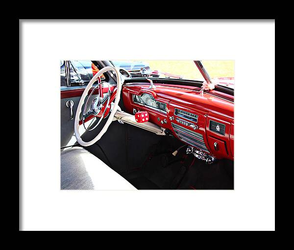 Car Framed Print featuring the photograph Plymouth Dash red and white with chrome by Tom Conway