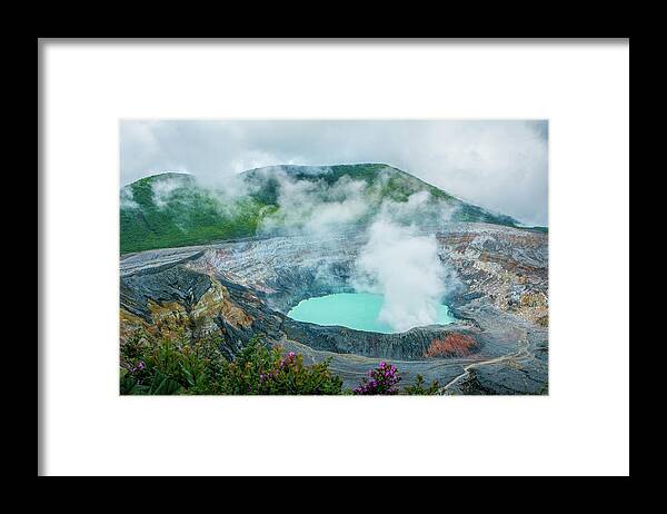 San Jose Framed Print featuring the photograph Poas Volcano by Riddhish Chakraborty