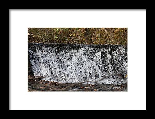 Poconos Waterfall Wall Framed Print featuring the photograph Poconos Waterfall Wall by John Telfer