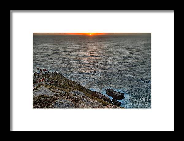 Point Reyes National Seashore Framed Print featuring the photograph Point Reyes Lighthouse Sunset by Adam Jewell