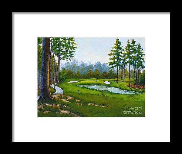 Golf Framed Print featuring the painting Point South #5 by Jerry Walker