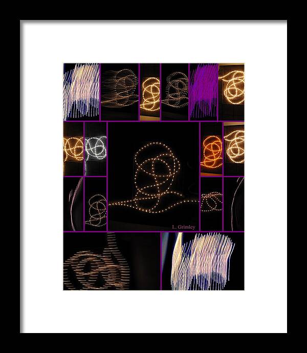 Neon Framed Print featuring the digital art Polar Shift by Lessandra Grimley