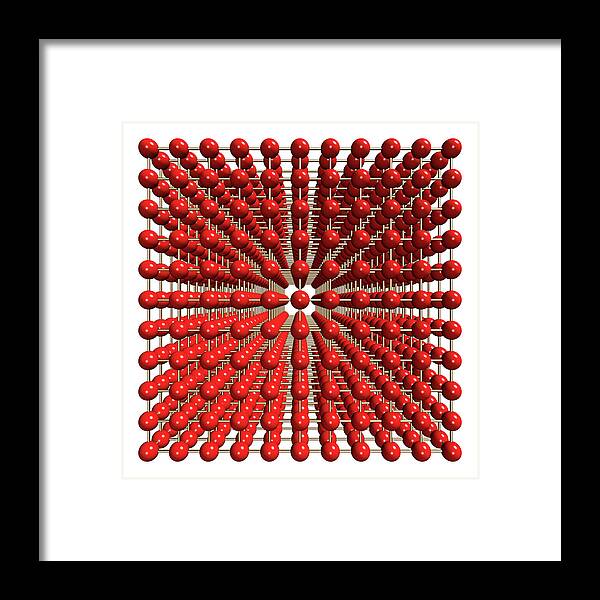Polonium Framed Print featuring the photograph Polonium Crystal Structure by Dr Mark J. Winter/science Photo Library