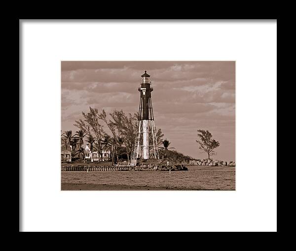 Pompano Beach Framed Print featuring the photograph Pompano Beach Lighthouse by Lisa Blake