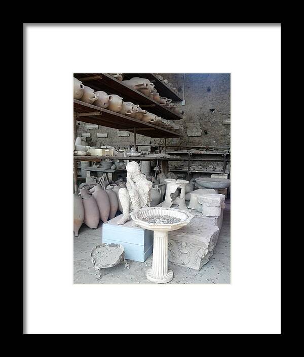Pompeii Framed Print featuring the digital art Pompeii Ruins III by Shesh Tantry