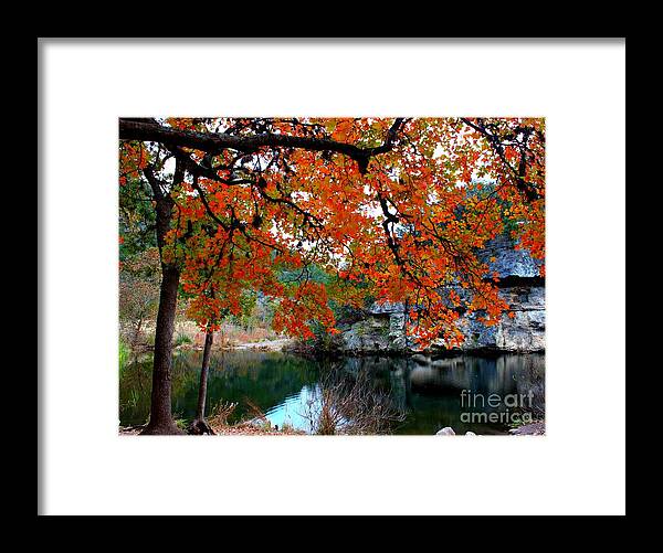 Pond Framed Print featuring the photograph Fall at Lost Maples State Natural Area by Michael Tidwell